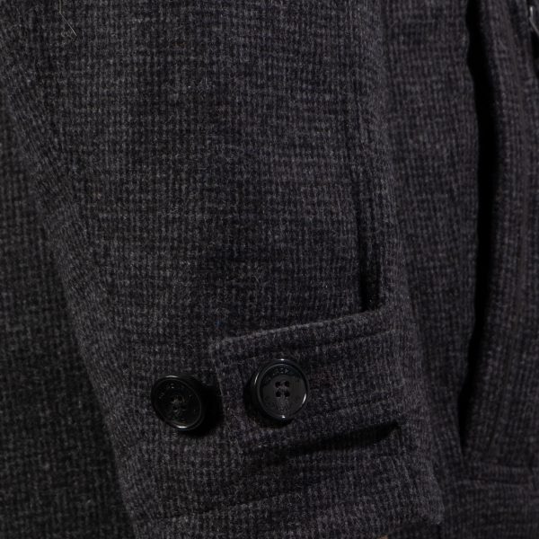 giaccone lana impermeabile grigio