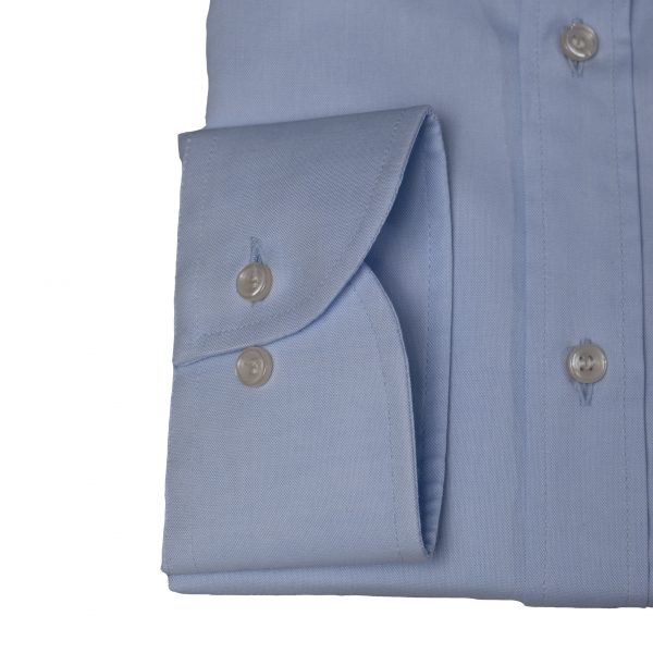 camicia puro cotone azzurro colletto bottoncino