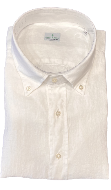 camicia puro lino bianca