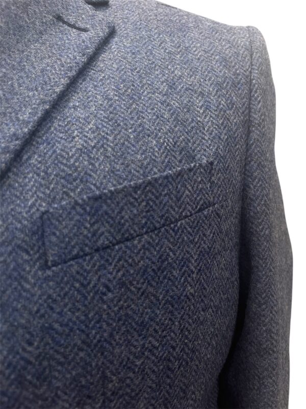 dettaglio colore spigato avio harris tweed