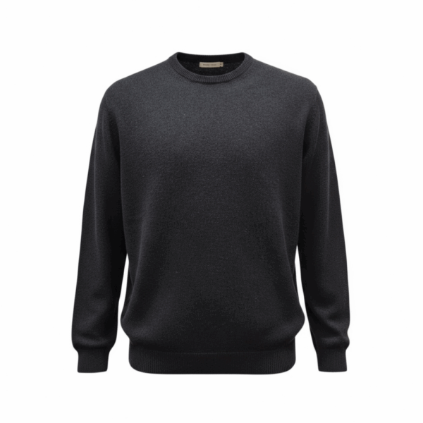 Maglia girocollo in 100% puro cashmere – filato Loro Piana®, produzione Carlo Alberto Taglie Grandi Milano