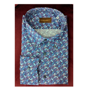 Camicia Cotone ed elastam fantasia floreale Carlo Alberto Milano
