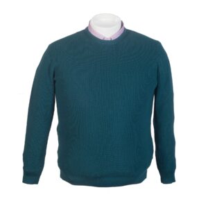 Girocollo in Lana Merino Extra Fine 100%  Lavorazione Costa Inglese, Made in Italy