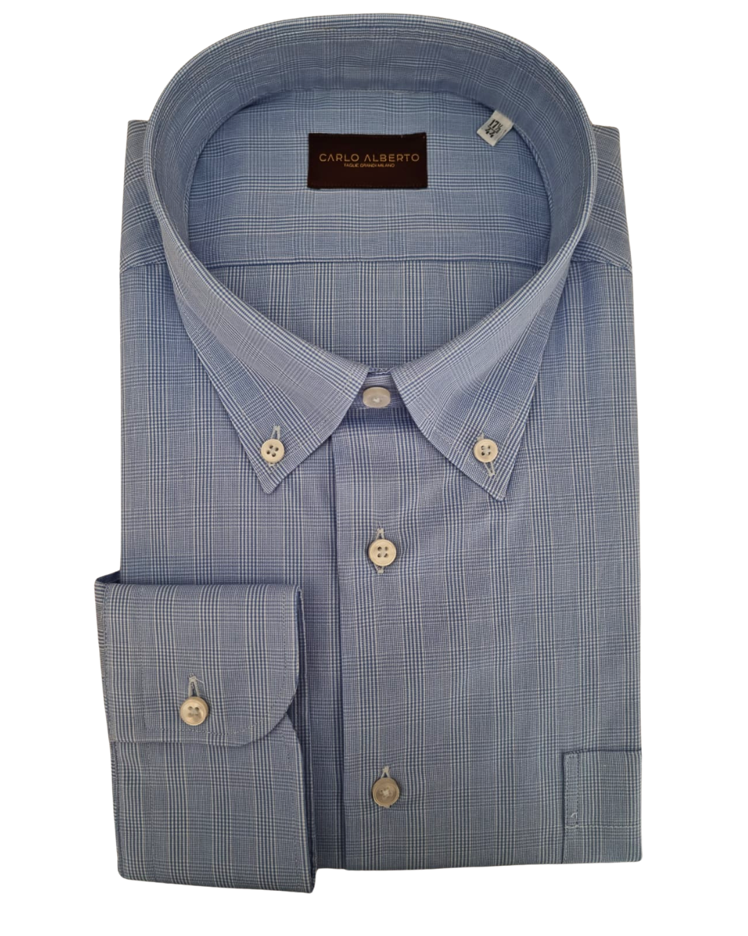 Camicia in Puro Cotone Fantasia Galles - Carlo Alberto Taglie Grandi Milano