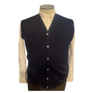 Gilè con Bottoni in Lana Merino Extra Fine Zegna Baruffa – Carlo Alberto Milano