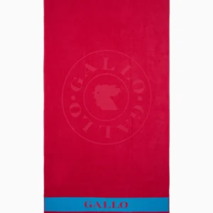 Brand gallo -Telo Mare in Puro Cotone con Bordo a Contrasto Made in Italy