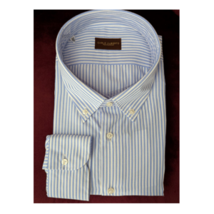 Camicia Puro cotone rigato azzurro Carlo alberto tagliegrandi