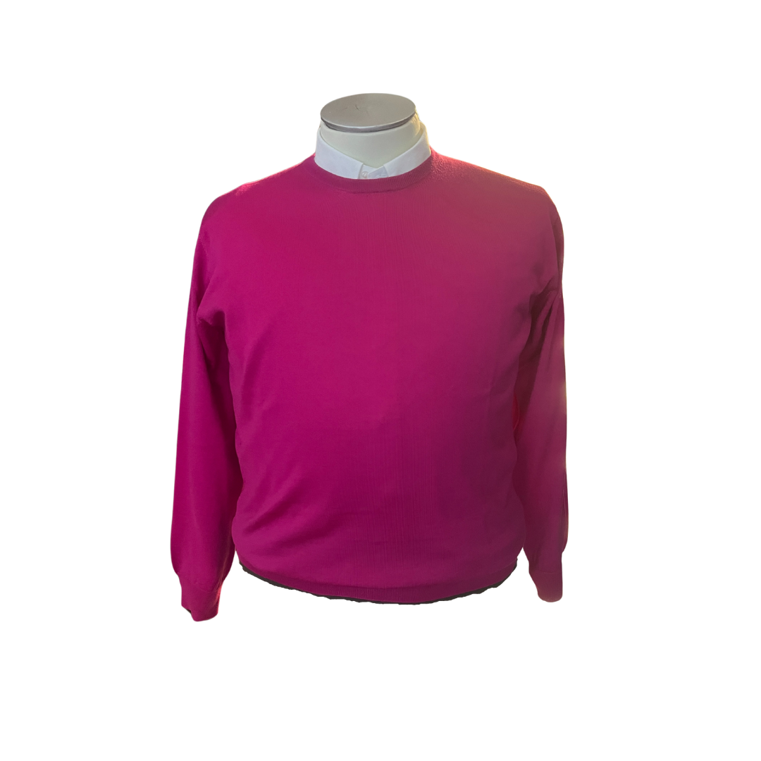 Maglia Merino Extra Fine Girocollo Carlo Alberto Milano–Made in Italy - immagine 3