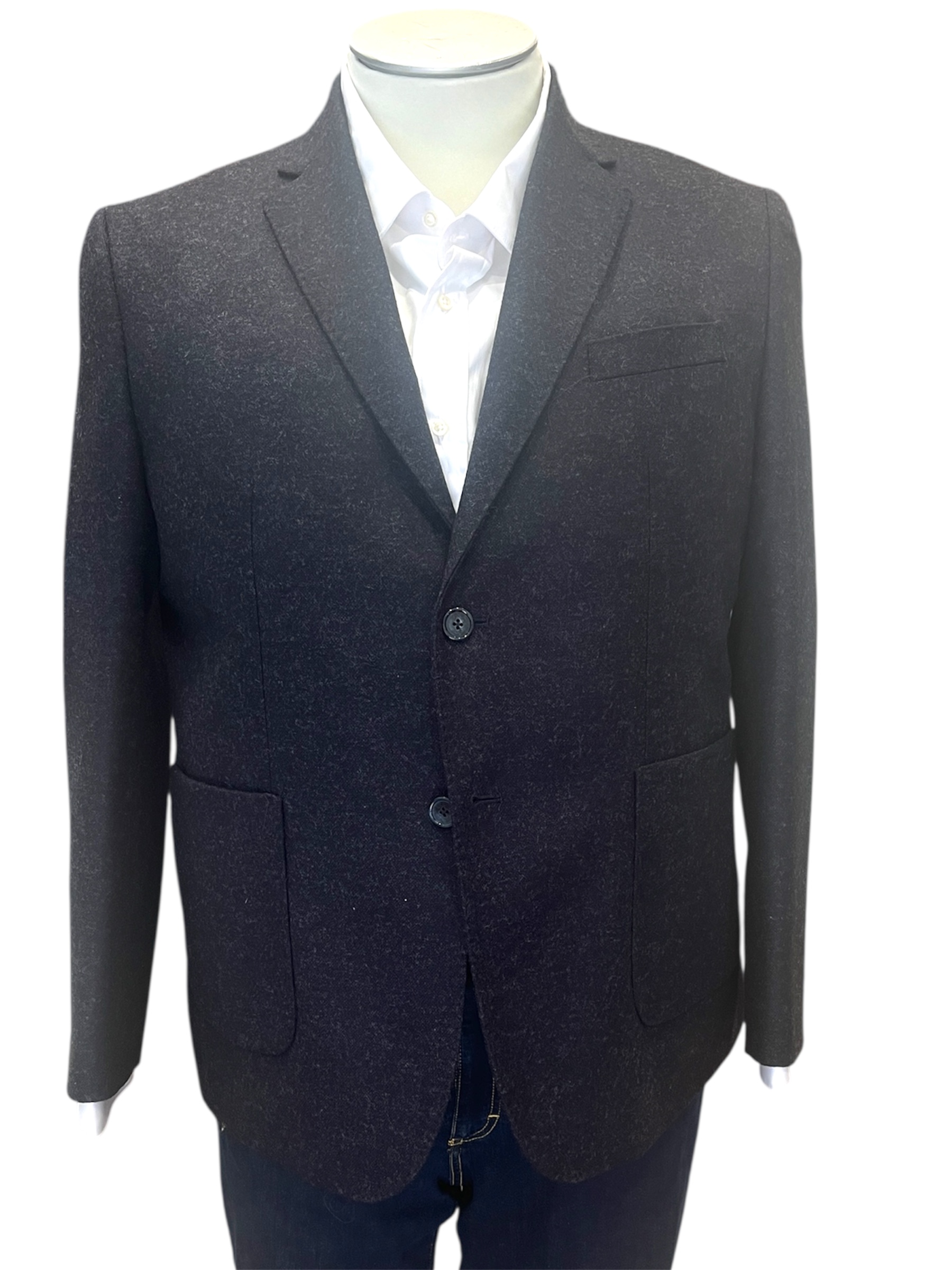 🔹 Giacca in Tessuto Knickerbocker – Sfoderata con Tasche a Toppa Carlo alberto taglie grandi - immagine 3