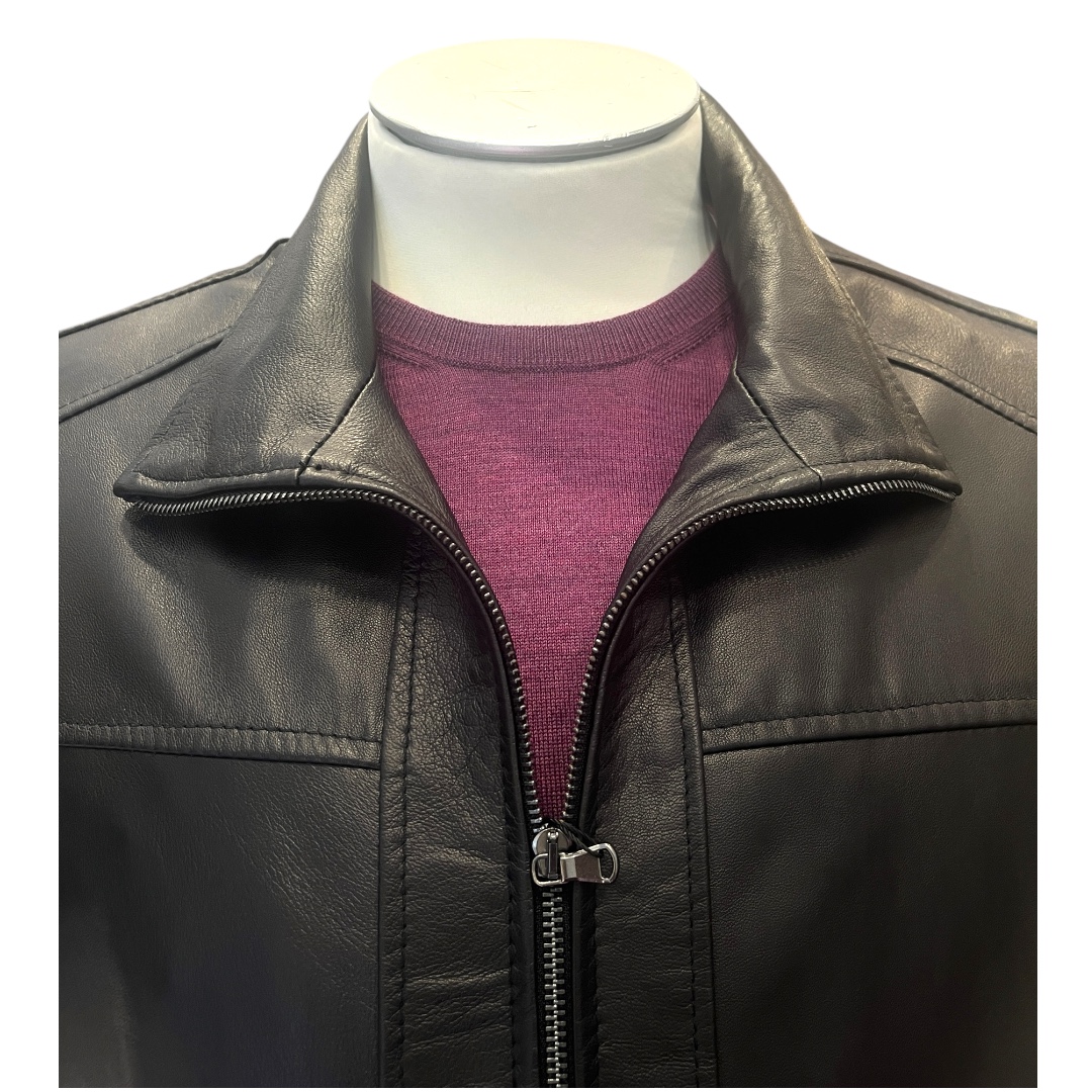 🔹 Giubbino in Pelle di Nappa Morbida – Made in Italy - immagine 2