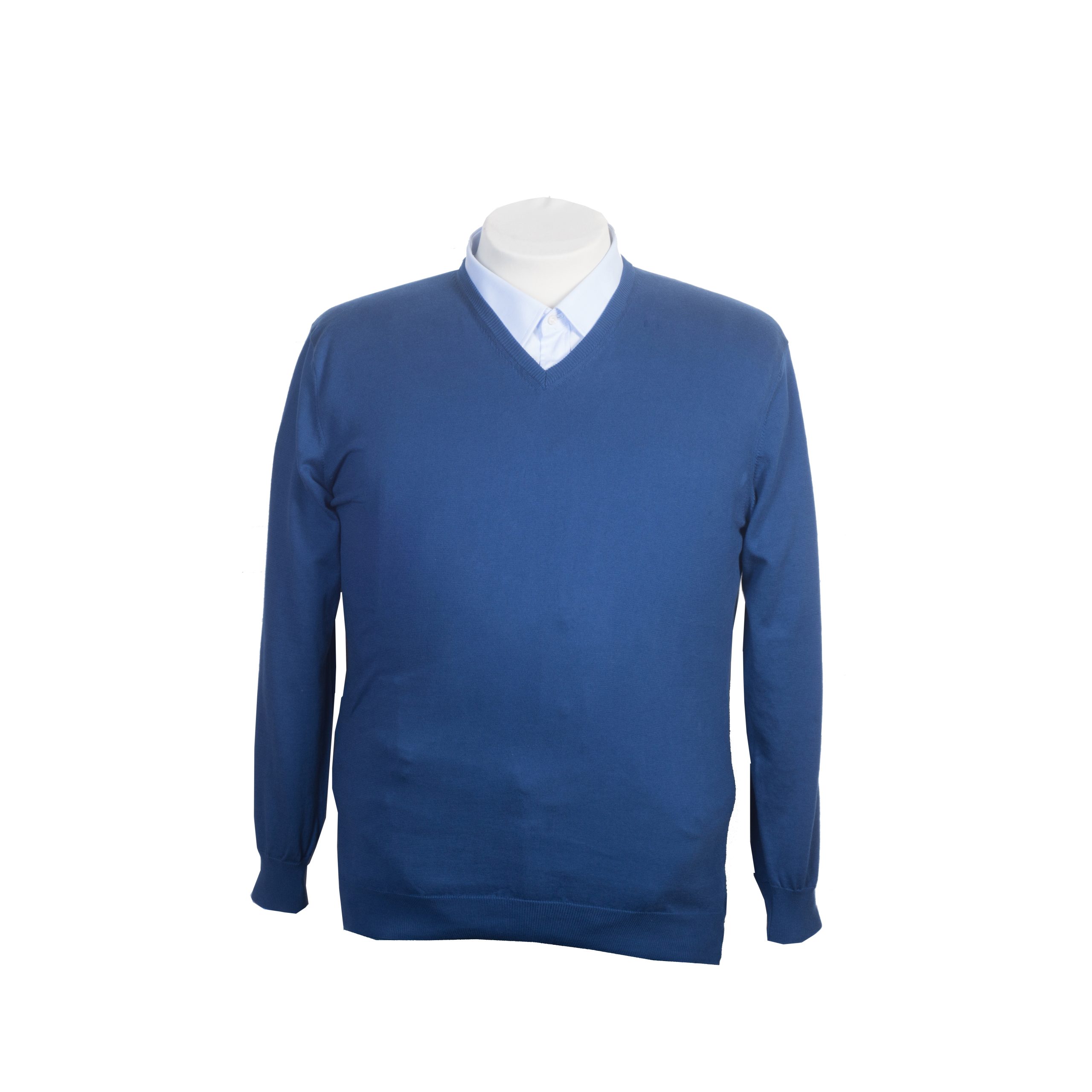 Maglia scollo a V in cotone Made in Italy