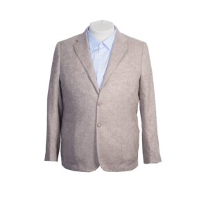 Giacca destrutturata sfoderata in lino e cotone lavorazione spigata Made in Italy