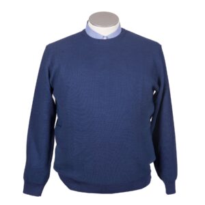 Maglia Girocollo in puro cotone Lavorazione Grana di Riso, Made in Italy