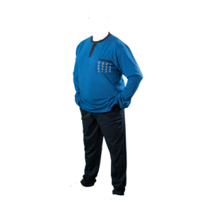 Pigiama Serafino in Puro Cotone Pettinato – Made in Italy