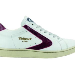Valsport-Sneakers vera pelle baffo bordeaux Made in Italy