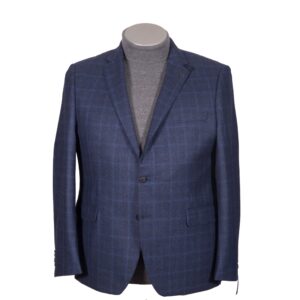 Giacca Madras Avio in Pura Lana