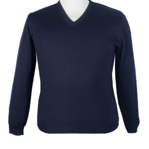Maglia in merino extra fine Made in Italy scollo a V