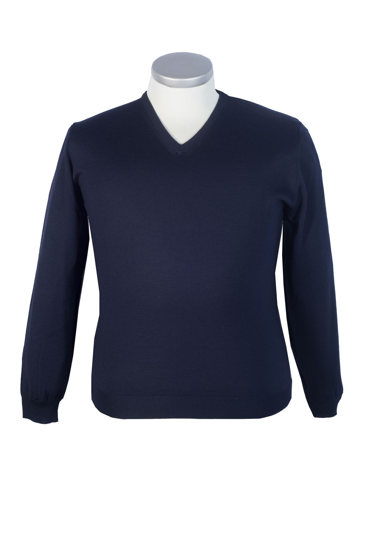 Maglia in merino extra fine Made in Italy scollo a V